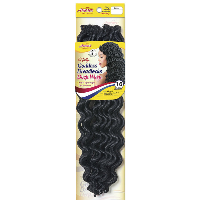 Amour Natty Pre-Looped Crochet Braids - GODDESS DREADLOCKS DEEP WAVY 16/20"