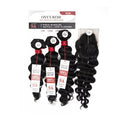 Onyx 9A 100% Brazilian Virgin Remi Human Hair Weave Bundle - 3X DEEP WAVE + 14" FRONT LACE CLOSURE (14-26")