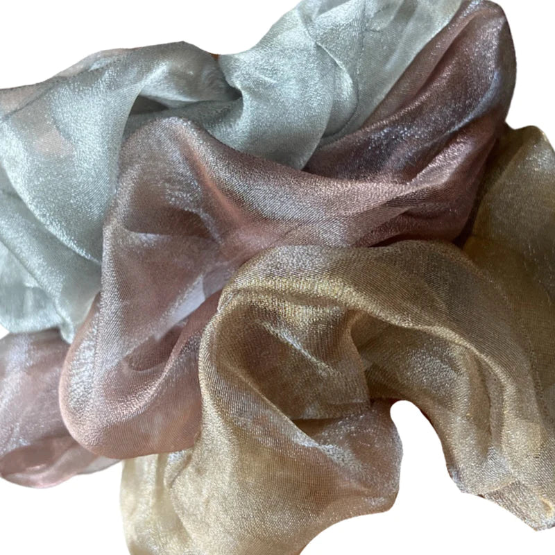 Organza Scrunchie Set | Metallic Colors | Headbands of Hope