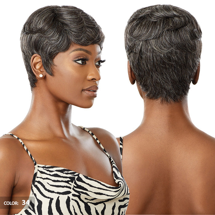 Outre Fab and Fly Gray Glamour Wig 100% Human Hair - HH-ADDISON