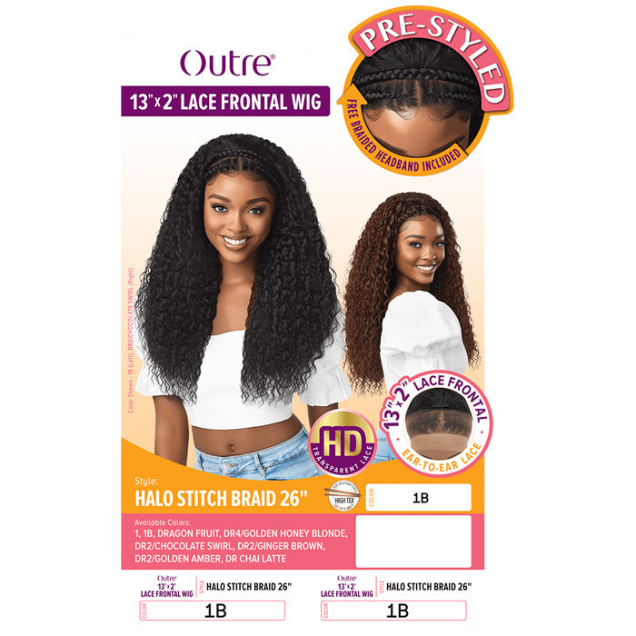 Outre Pre-Styled Glueless 13X2 HD Lace Frontal Wig - HALO STITCH BRAID 26"