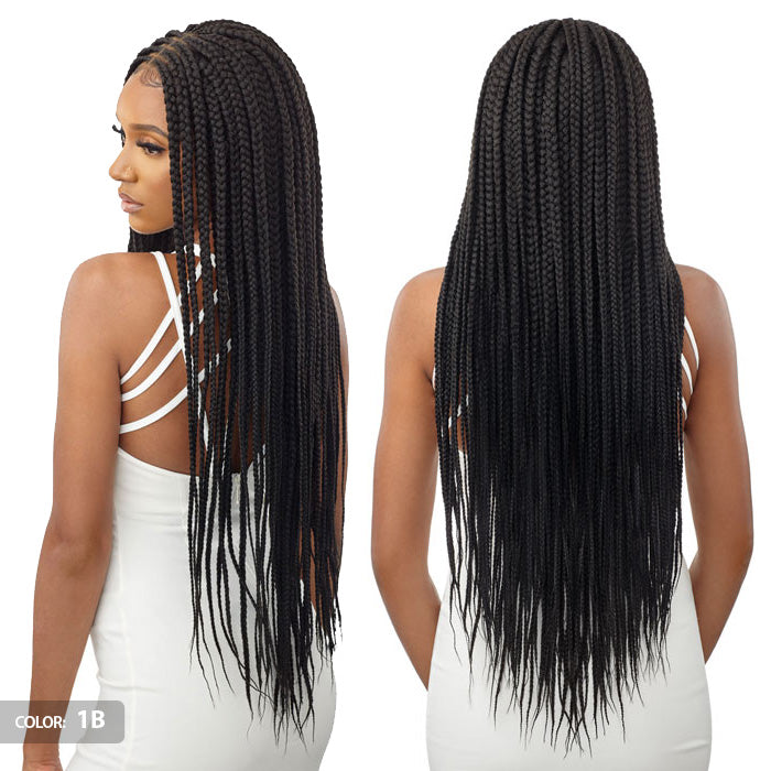 Outre Pre Braided HD 4X4 Lace Front Wig - MIDDLE PART-IN BOX BRAIDS 36"
