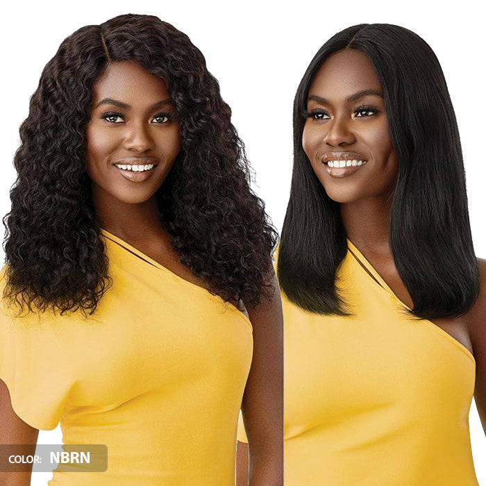 Outre The Daily Wig 100% Unprocessed Human Hair Lace Part Wet & Wavy Wig - DEEP CURL 20