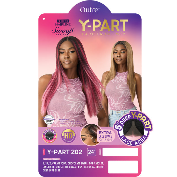 Outre Perfect Hairline Swoop Series Glueless 5" Deep Y-Part HD Lace Front Wig - Y-PART 202