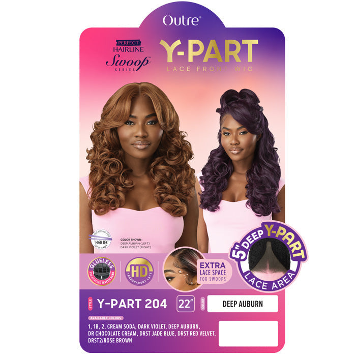 Outre Perfect Hairline Swoop Series Glueless 5" Deep Y-Part HD Lace Front Wig - Y-PART 204
