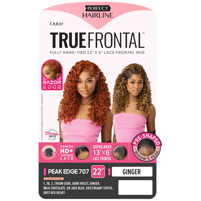 Outre Prefect Hairline True Frontal Glueless 13x6 HD Pre-Shaped Widow's Peak Lace Front Wig - PEAK EDGE 707
