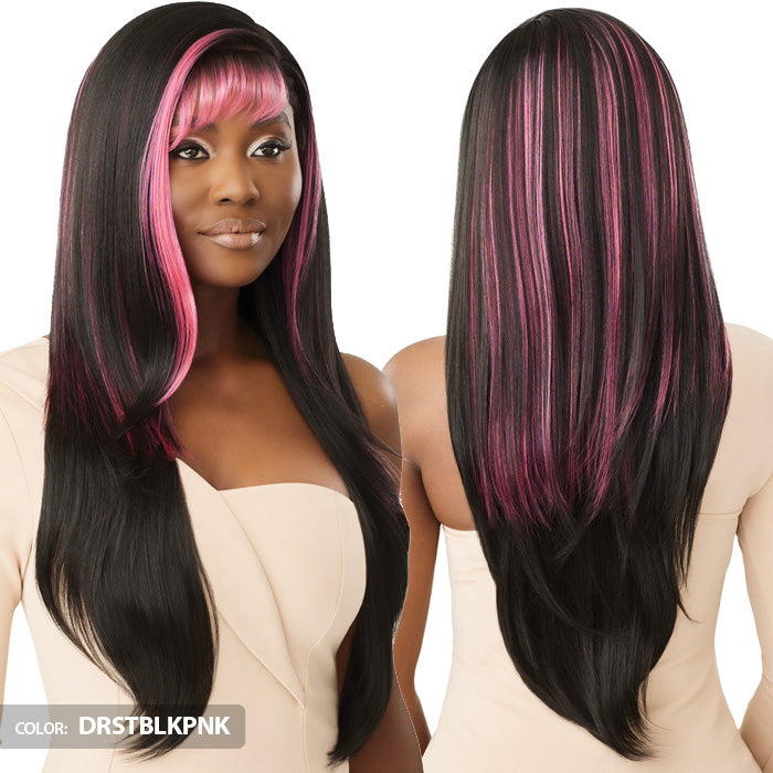 Outre Sleek Lay Glueless Deep C-Part HD Lace Front Wig - DANIELLA - Pre-Styled Bangs
