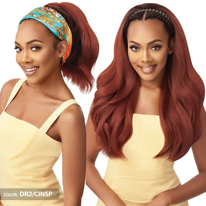 Outre Converti Cap + Wrap Pony Deluxe Half Wig - CURVY ADDICTION
