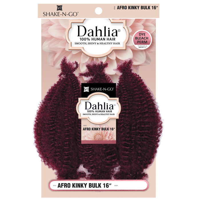 Dahlia by Shake N Go 100% Human Hair Braid - AFRO KINKY BULK 3 PCS 16"