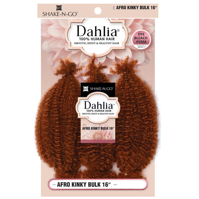 Dahlia by Shake N Go 100% Human Hair Braid - AFRO KINKY BULK 3 PCS 16"