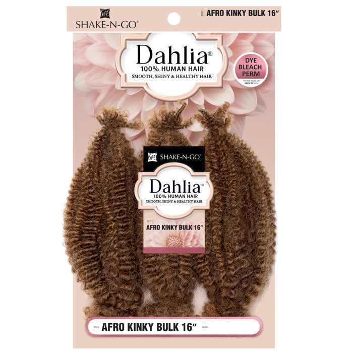 Dahlia by Shake N Go 100% Human Hair Braid - AFRO KINKY BULK 3 PCS 16"