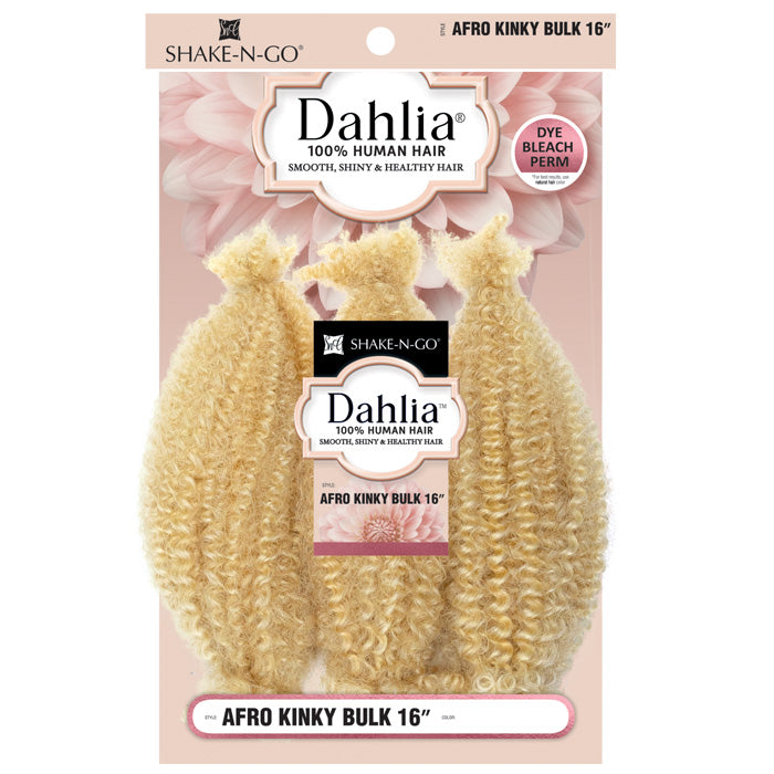 Dahlia by Shake N Go 100% Human Hair Braid - AFRO KINKY BULK 3 PCS 16"