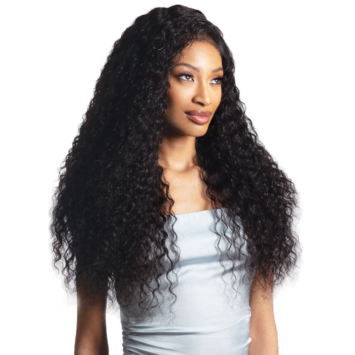Shake N Go Glossy 100% Virgin Remy Hair HD 4x4 Hand-Tied Lace Closure - DEEP WAVE 12 - Wet & Wavy