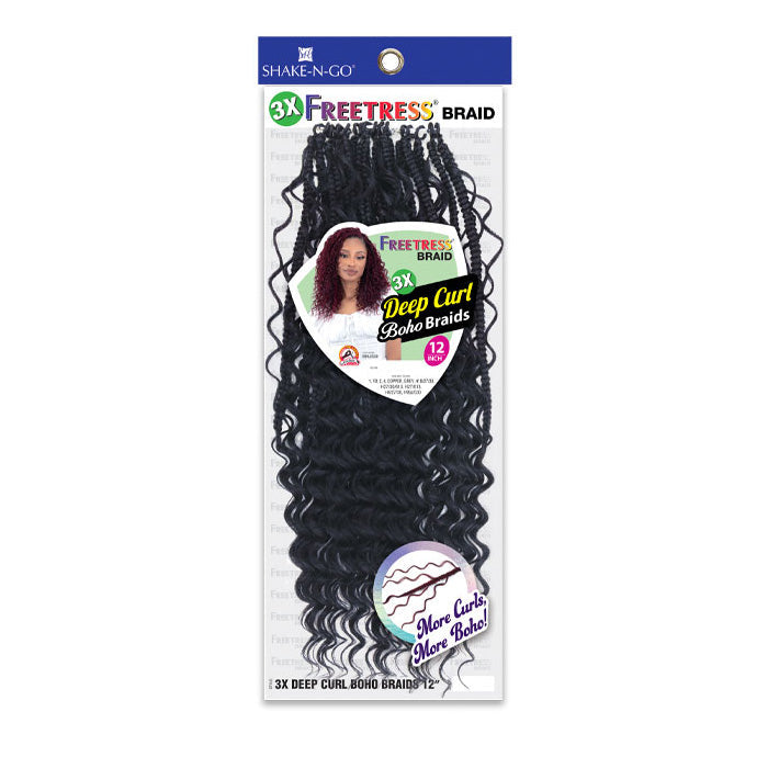 Freetress Pre-Looped Crochet Braids - 3X DEEP CURL BOHO BRAIDS 12"