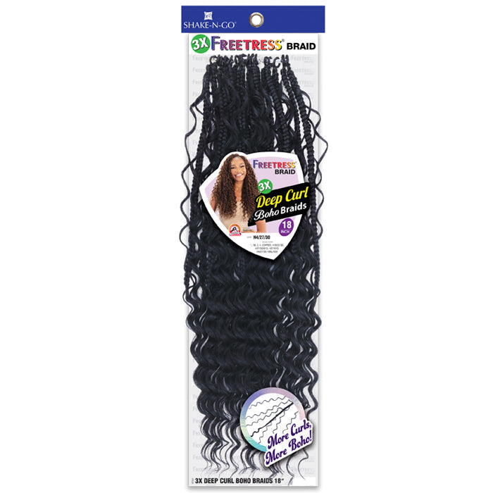 Freetress Pre-Looped Crochet Braids - DEEP CURL BOHO BRAIDS 18" 3X - By Shake N Go