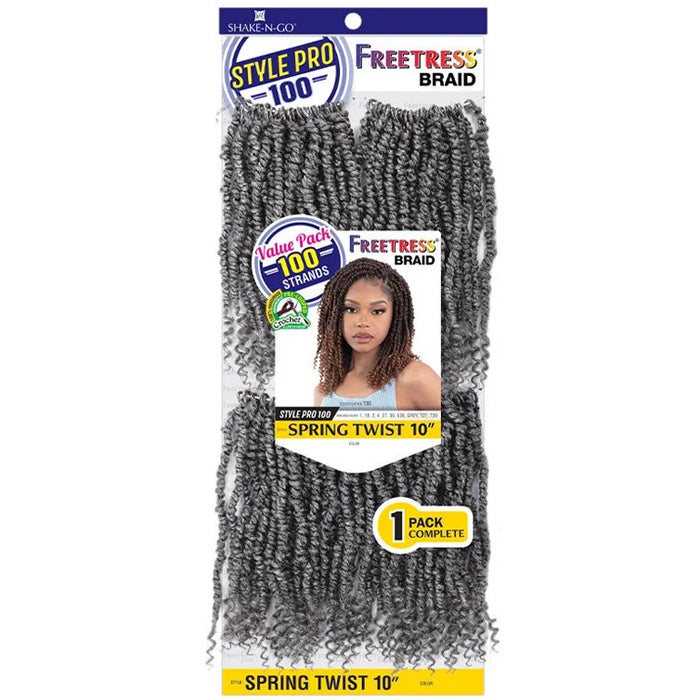 Freetress Style Pro 100 Pre-Looped Crochet Braid - SPRING TWIST 10"