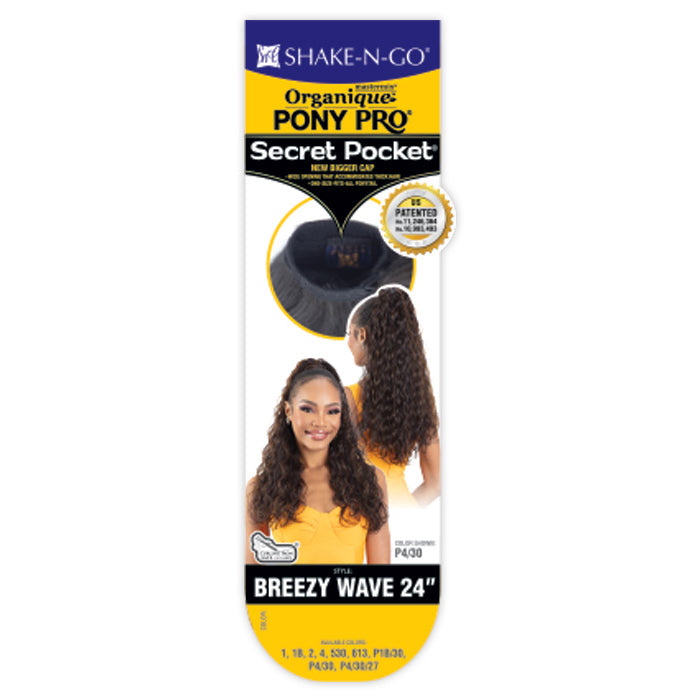 Organique by Shake N Go Pony Pro Secret Pocket Ponytail - BREEZY WAVE 24"