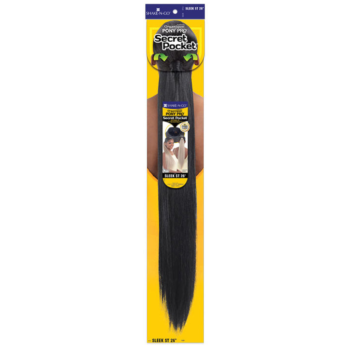 Shake N Go Organique Pony Pro Secret Pocket Ponytail - SLEEK ST 26"