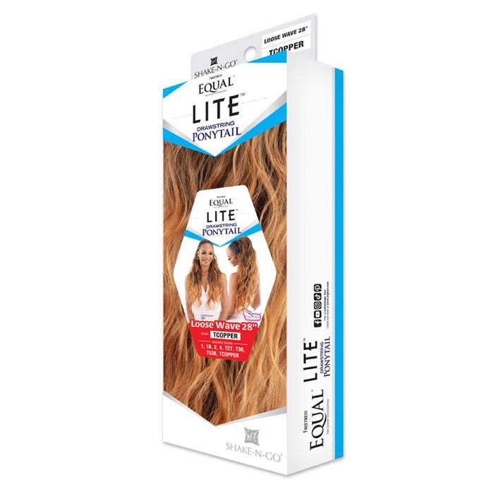 Shake N Go Equal Lite Drawstring Ponytail - LOOSE WAVE 28"