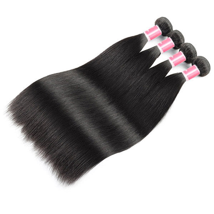 Malaysian Straight Hair 3/4 Bundle Deals Unprocessed Virgin Human Hair Bundles