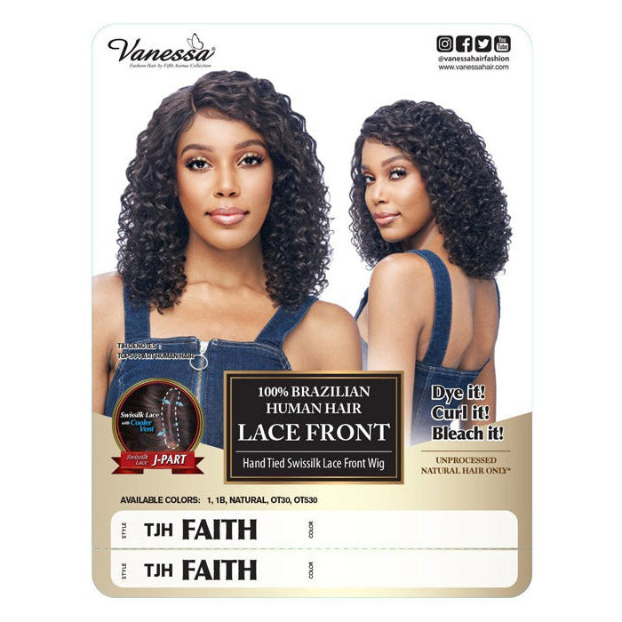 Vanessa Brazilian Human Hair Hand Tied Swissilk Lace Front - TJH FAITH
