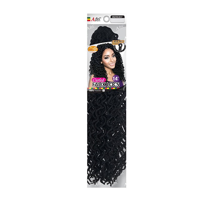 Mane Afri-Naptural Crochet Loop Braid - CURLED FAUX LOCS 14"