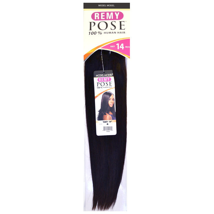 Model Model Pose Remy 100% Human Hair Weave - YAKY 10-18"