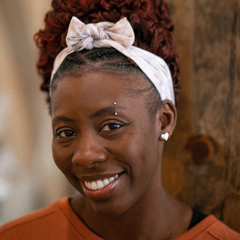 Taupe Tie-Dye  Knotted Hair Tie | Headbands of Hope