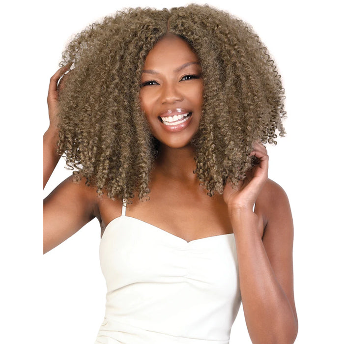 MOTOWN TRESS GLAM+AIRY GLUELESS PRE-STYLED QUICK & EASY CROCHET WIG 14 INCH - WHC.AFRO4C