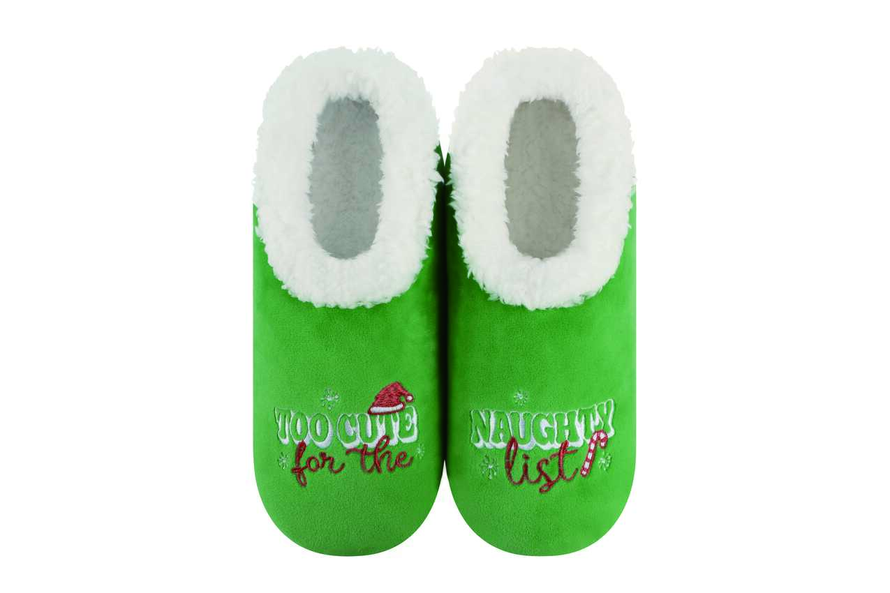 Too Cute For The Naughty List | Women's Snoozies!® Slippers | Christmas Holly Jolly Pairables 2024
