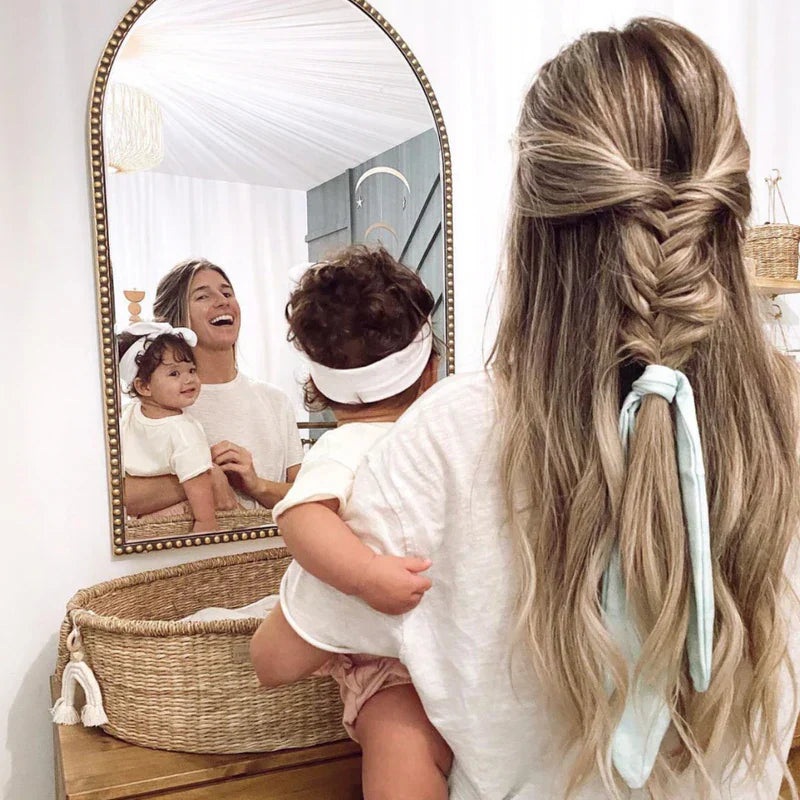 Solid White Knotted Tie Headband | Headbands of Hope