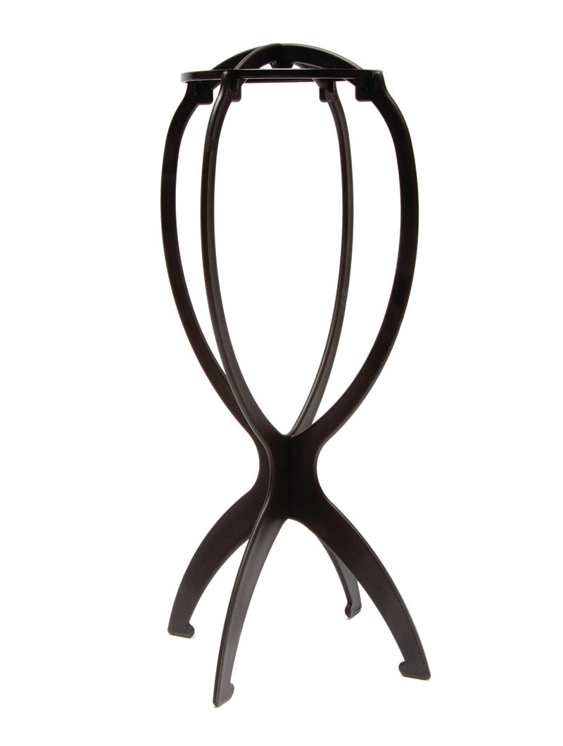 Plastic Collapsible Wig Stand in Black