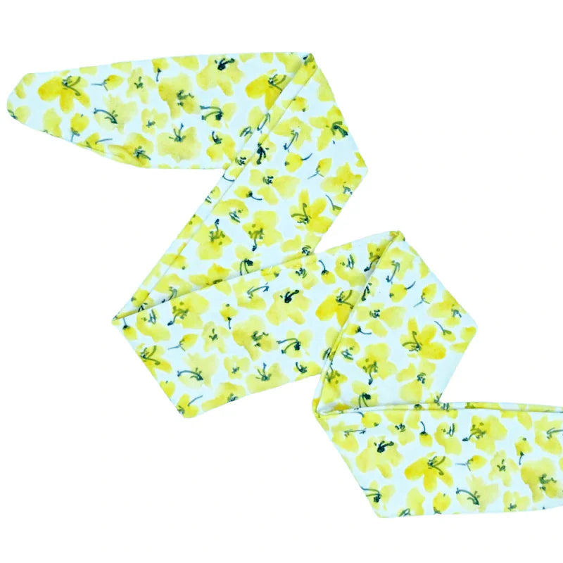 Yellow Floral | Cheering for Charlie | Knotted Hair Tie | Headbands of Hope