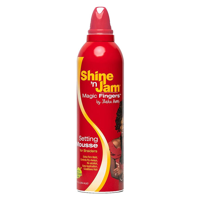 Ampro Shine N' Jam Magic Fingers Setting Mousse for Braiders 12 oz