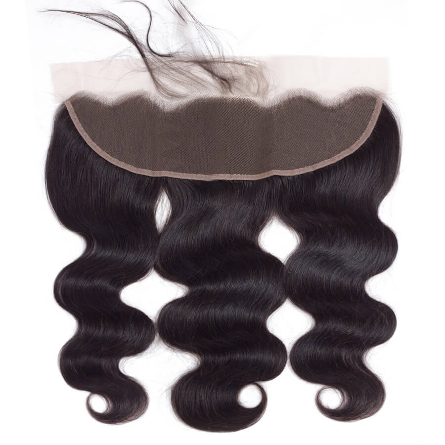 Malaysian Body Wave Virgin Hair Weave 3 Bundles With 13x4 Lace Frontal Ear To Ear