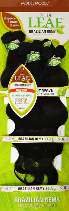 Model Model Nude Leaf Brazilian Remy 100% Human Hair NATURAL BODY WAVE 7 Pcs