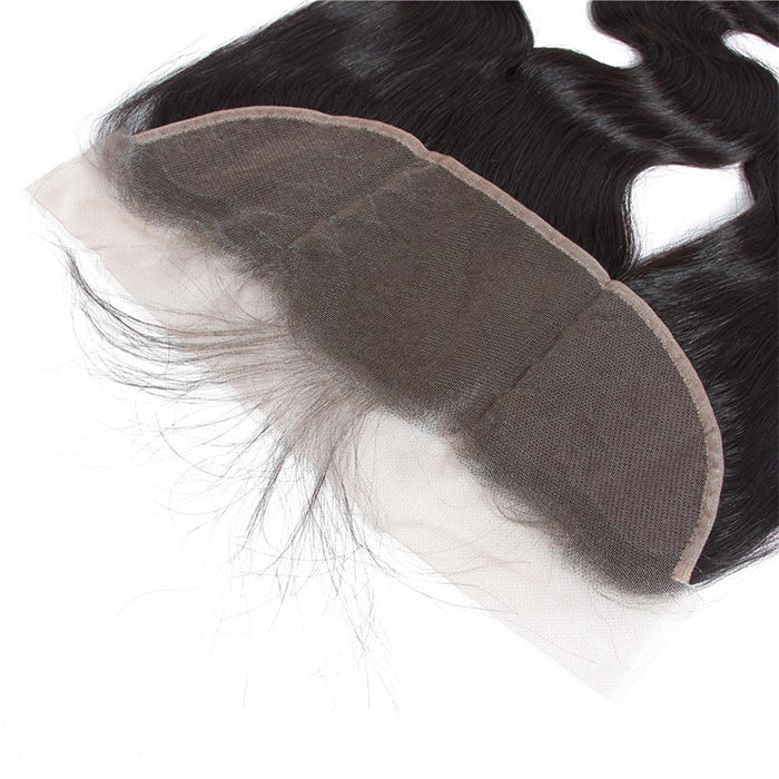 Malaysian Body Wave Virgin Hair Weave 3 Bundles With 13x4 Lace Frontal Ear To Ear