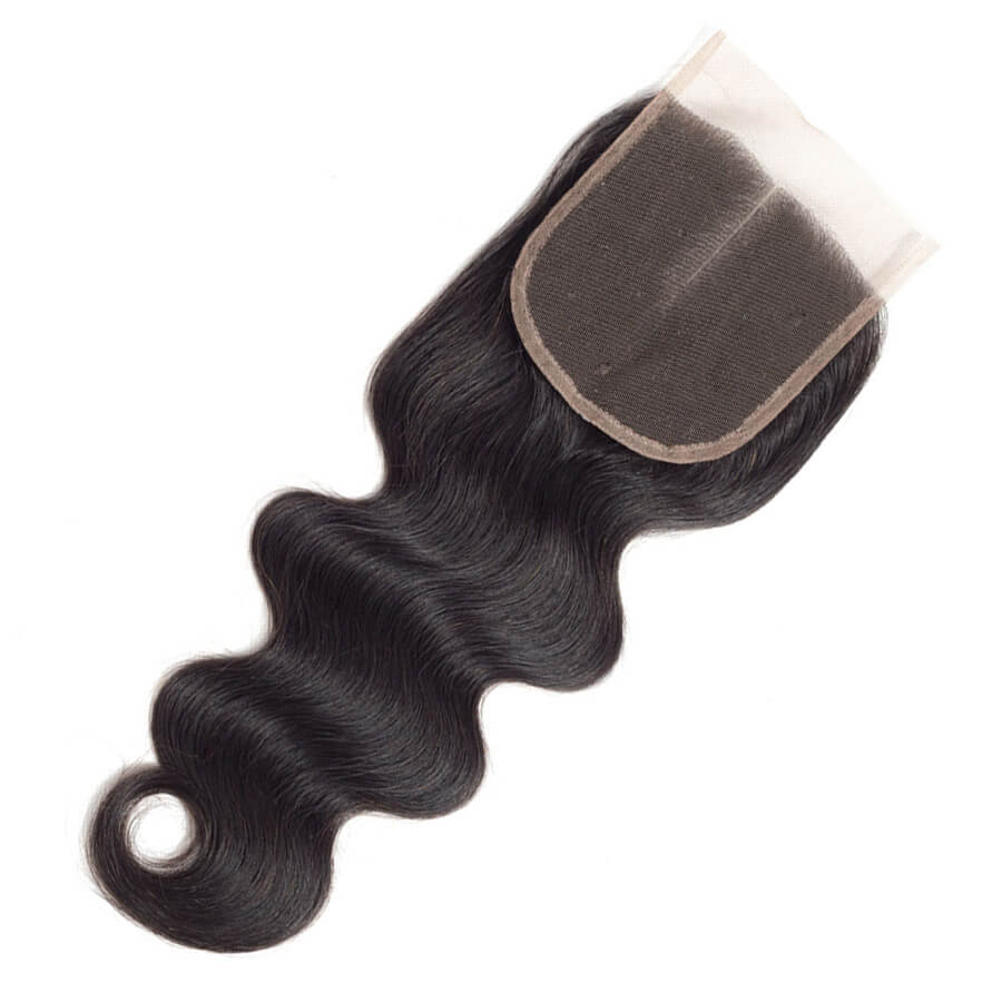 Malaysian Body Wave 4 Bundles With 4x4 Lace Closure Human Hair Closure With Bundle Deals