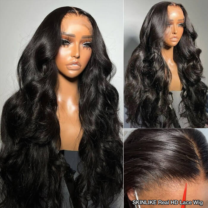 Glueless Loose Body Wave Pre Cut 13x6 Frontal HD Lace Human Hair Wigs Beginner Friendly