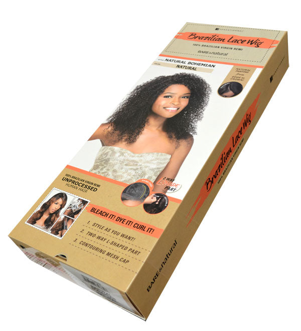Sensationnel Bare & Natural 100% Virgin Remi Brazilian Lace Wig NATURAL BOHEMIAN