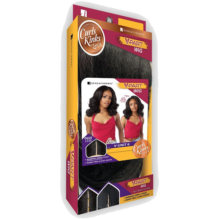 Sensationnel Curls Kinks V-Part Wig Glueless HD Lace Part Wig - V-UNIT 6