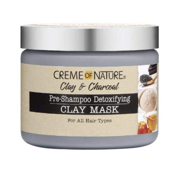 Creme of Nature Clay & Charcoal Pre Shampoo Detoxifying Clay Mask 11.5 oz