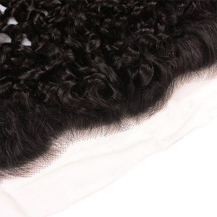 Curly Hair 13x4 Ear to Ear HD Transparent Lace Frontal Human Hair 12A Quality