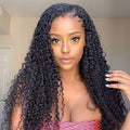 Curly Hair 4x4 HD Lace Closure Wig Pre Cut & Plucked & Bleached Put on go® Glueless Wig