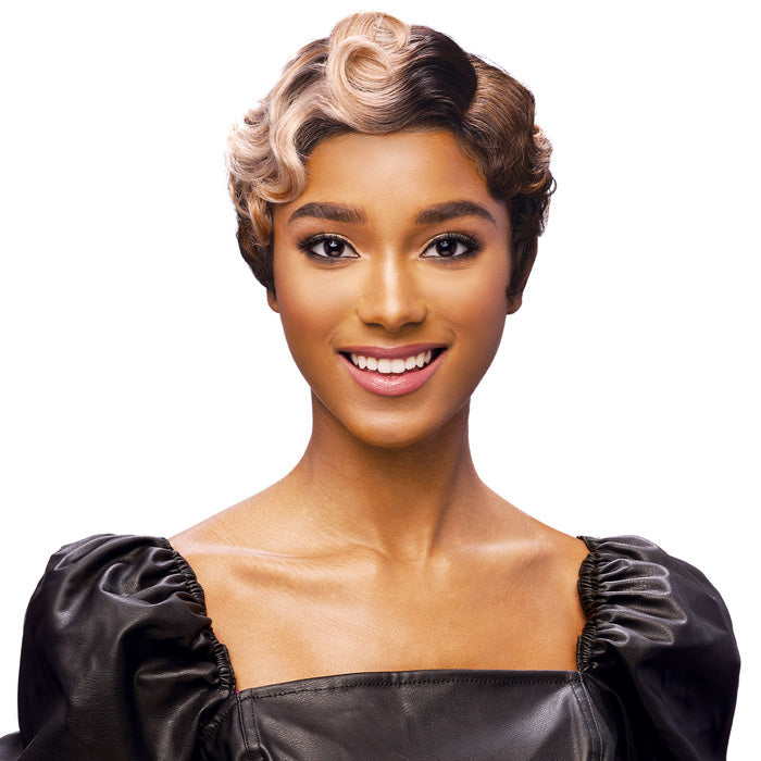 Vanessa Synthetic Party Lace Deep Reverse J Part Lace Front Wig DRJ HILLY