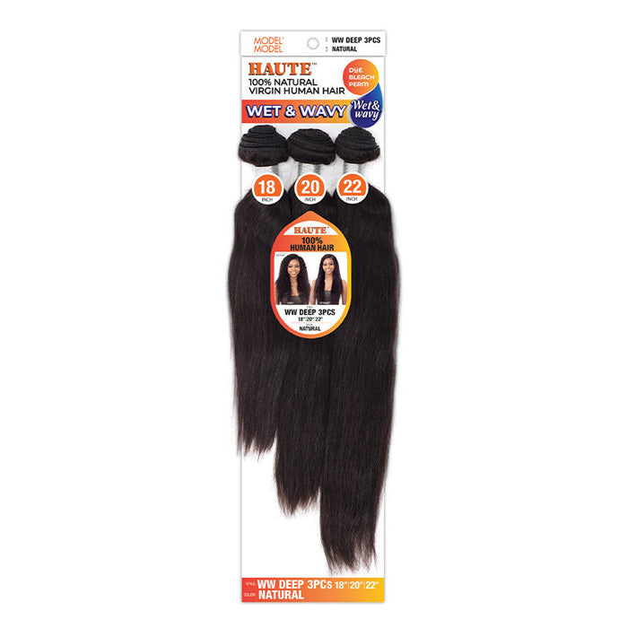 ModelModel Haute 100% Virgin Human Hair Wet & Wavy Weave 3pc - DEEP
