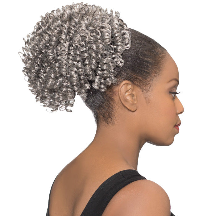 Foxy Silver Drawstring Ponytail - DS 014