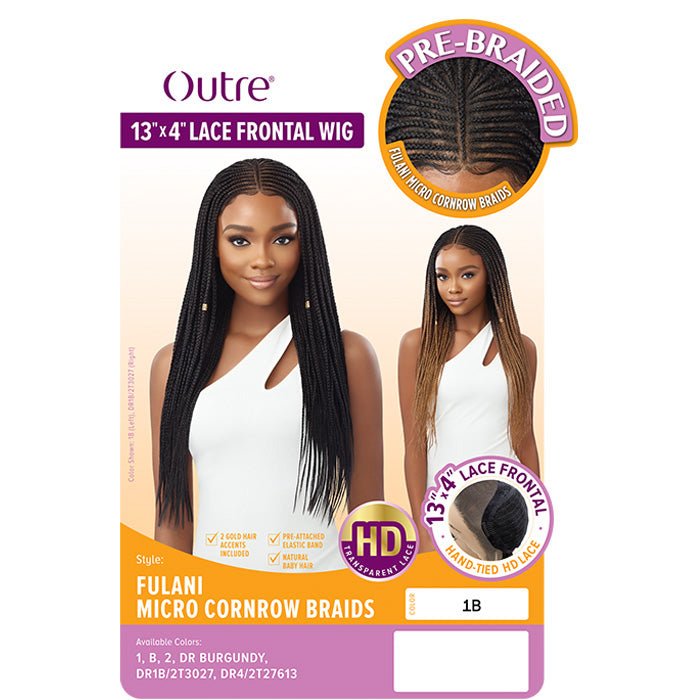 Outre Pre-Braided Glueless HD 13X4 Lace Frontal Wig - FULANI MICRO CORNROW BRAIDS