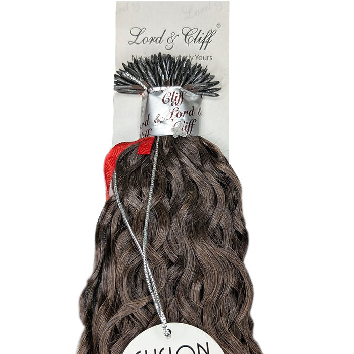 Lord & Cliff Fusion Glue Tip Extension 100% Remy Human Hair - SPANISH WAVE 16" 90 Pcs [No Return, No Exchange]