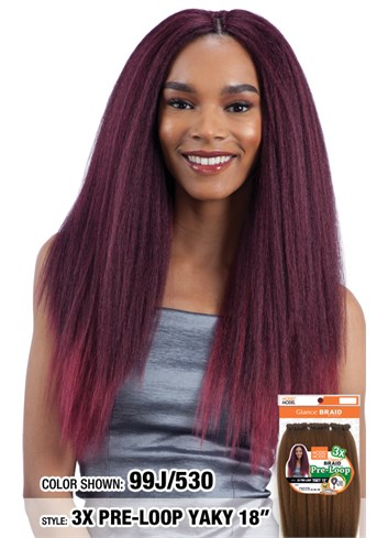 Model Model Glance Braid 3X Pre-Loop YAKY 18 Inch